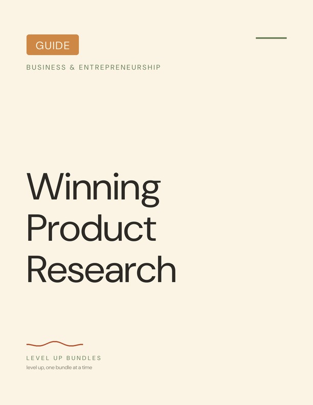 Winning Product Research - Guide