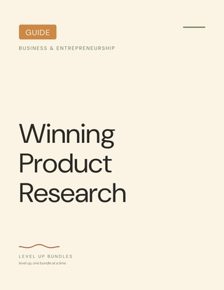 Winning Product Research - Guide