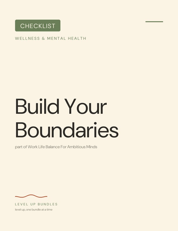 Build Your Boundaries