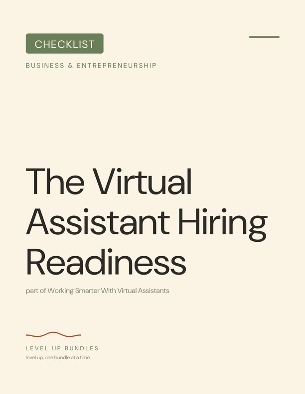 The Virtual Assistant Hiring Readiness
