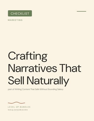 Crafting Narratives That Sell Naturally