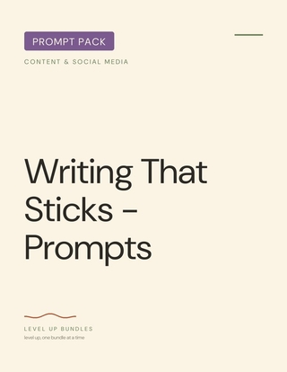 Writing That Sticks - Prompts